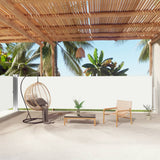 En pare-brise Vidaxl extensible 160x1000 cm Crème -colored