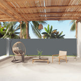 Pare-brise Vidaxl extensible 160x1000 cm anthracite -colored