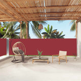 Pare-brise vidaxl extensible 160x1000 cm rouge