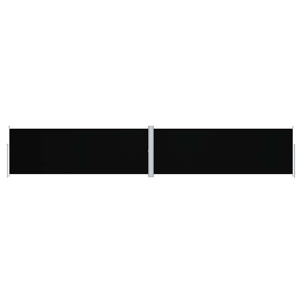 Pare-brise vidaxl extensible 180x1000 cm noir