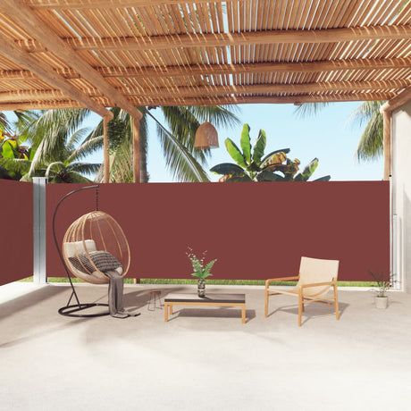 Pare-brise Vidaxl extensible 180x1000 cm brun
