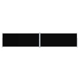 Pare-brise vidaxl extensible 200x1000 cm noir