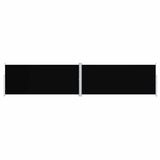 Pare-brise Vidaxl extensible 220x1000 cm noir