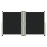 Pare-brise Vidaxl extensible 140x1200 cm noir