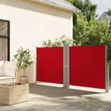 Pare-brise Vidaxl extensible 140x1200 cm rouge