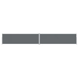 Pare-brise Vidaxl extensible 180x1200 cm anthracite -colored