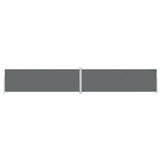 Pare-brise Vidaxl extensible 200x1200 cm anthracite -colored