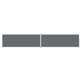 Pare-brise Vidaxl extensible 220x1200 cm anthracite -colored