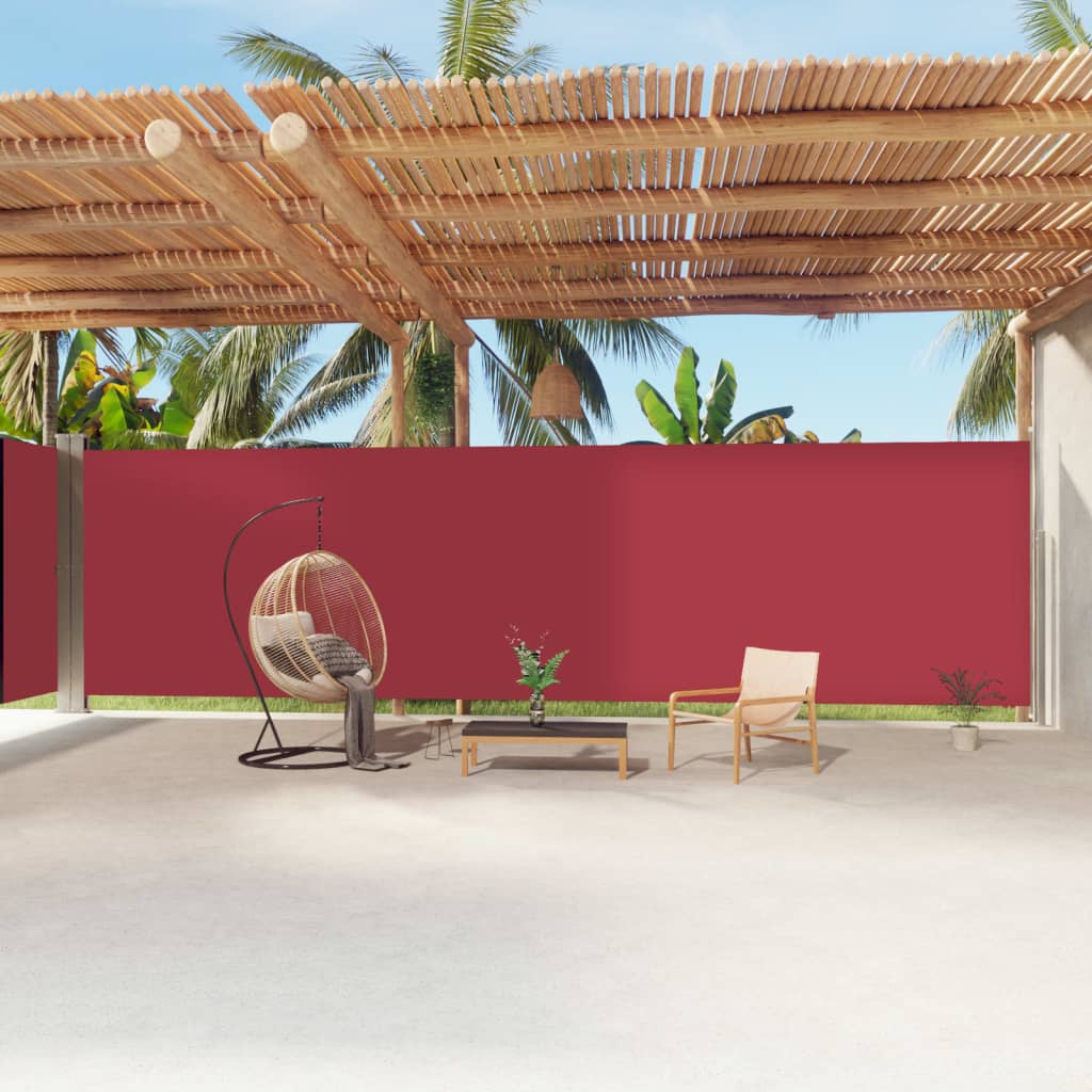 Pare-brise Vidaxl extensible 220x1200 cm rouge