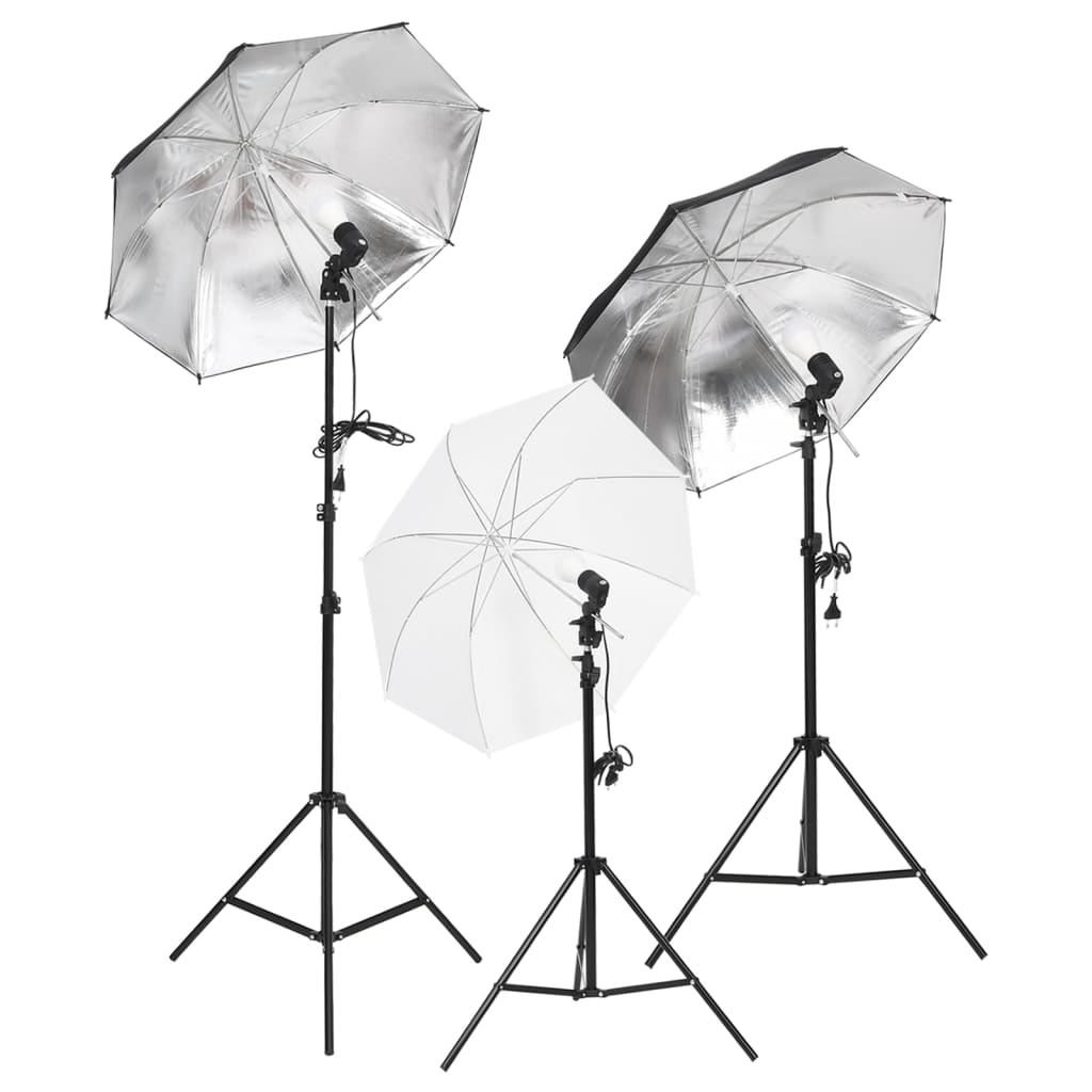 Vidaxl Studio Lighting Set med stativer og paraplyer