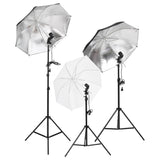 Vidaxl Studio Lighting Set con treppiedi e ombrelli