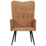 Vidaxl fauteuil canvas bruin