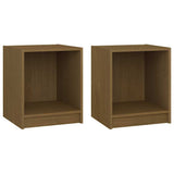 Vidaxl nachtkastjes 2st 35,5x33,5x41,5 cm massief grenenhout