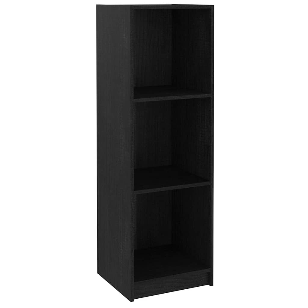 Vidaxl boekenkast kamerscherm 36x33x110 cm massief grenenhout zwart