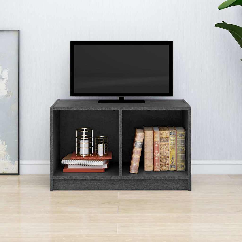 Vidaxl tv-meubel 70x33x42 cm massief grenenhout grijs