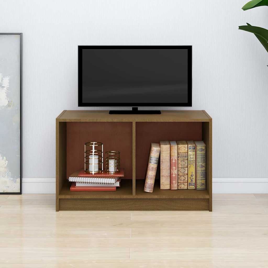 Vidaxl tv-meubel 70x33x42 cm massief grenenhout honingbruin