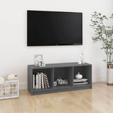 Vidaxl tv-meubel 104x33x41 cm massief grenenhout grijs