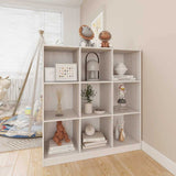 Vidaxl boekenkast kamerscherm 104x33,5x110 cm massief grenenhout wit