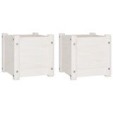 Jardinières vidaxl 2 ST 31x31x31 cm Pine solide blanc