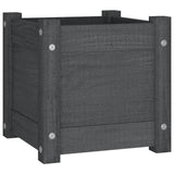 Boîte de planification Vidaxl 31x31x31 cm Gray de pin solide