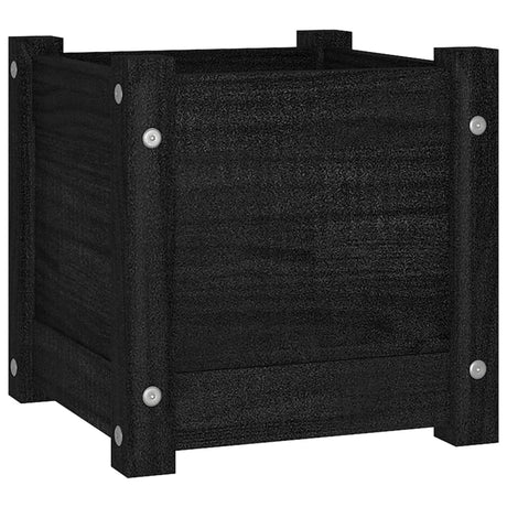 Vidaxl Planning Box 31x31x31 cm Pine solide noir