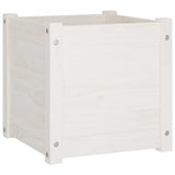 Boîte de planification Vidaxl 40x40x40 cm Pine solide blanc