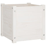 Jardinières vidaxl 2 ST 40x40x40 cm Pine solide blanc