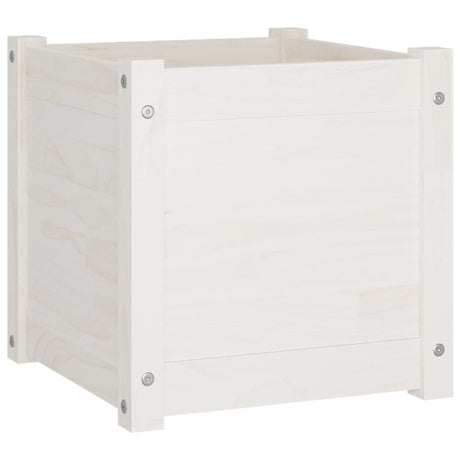 Jardinières vidaxl 2 ST 40x40x40 cm Pine solide blanc