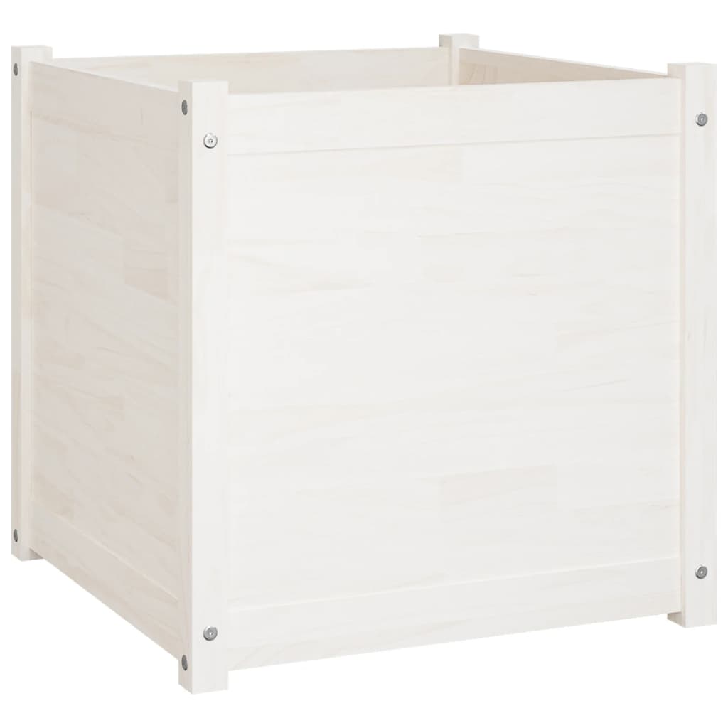 Jardinières vidaxl 2 ST 60x60x60 cm Pine solide blanc