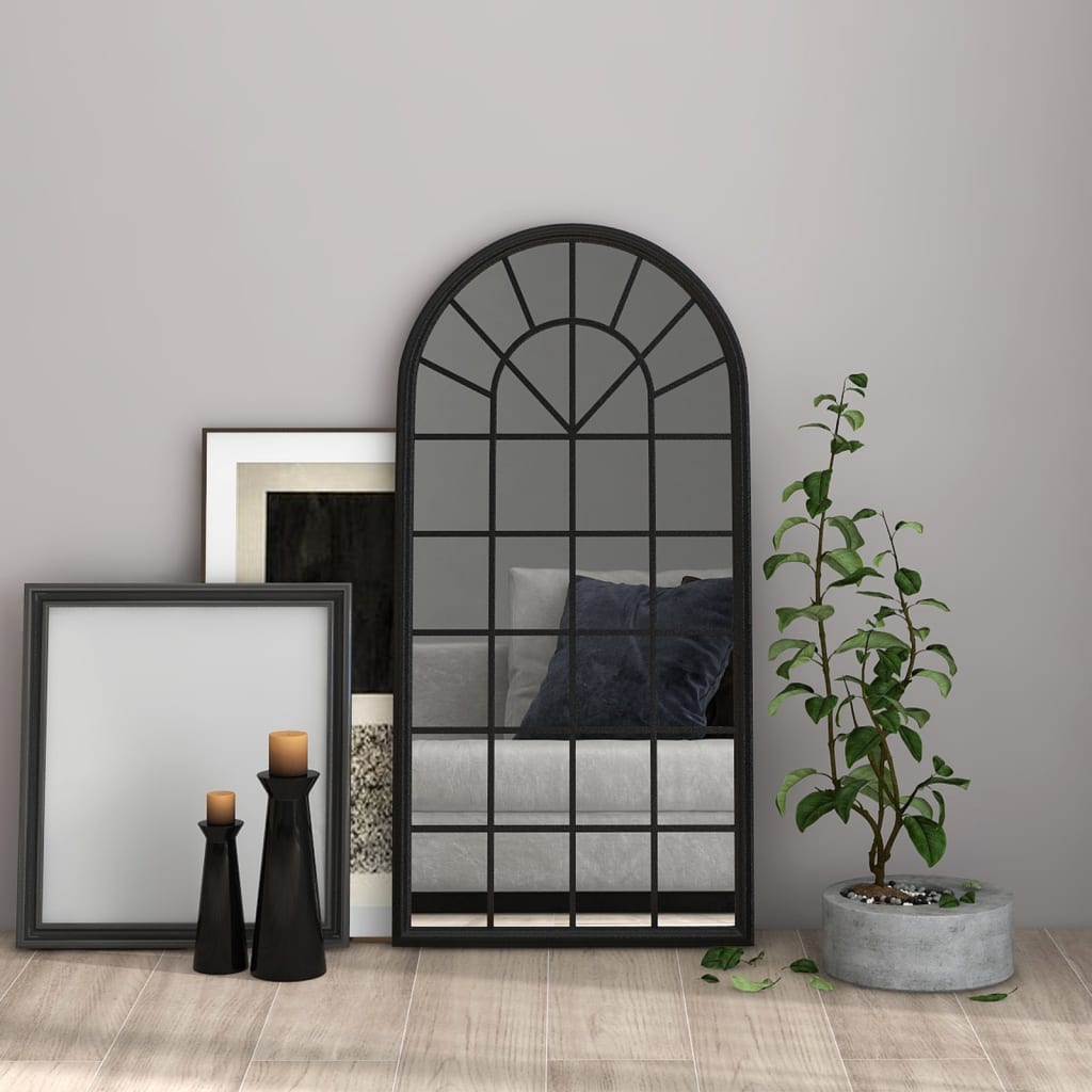 VidaXL miroir 90x45 cm fer noir