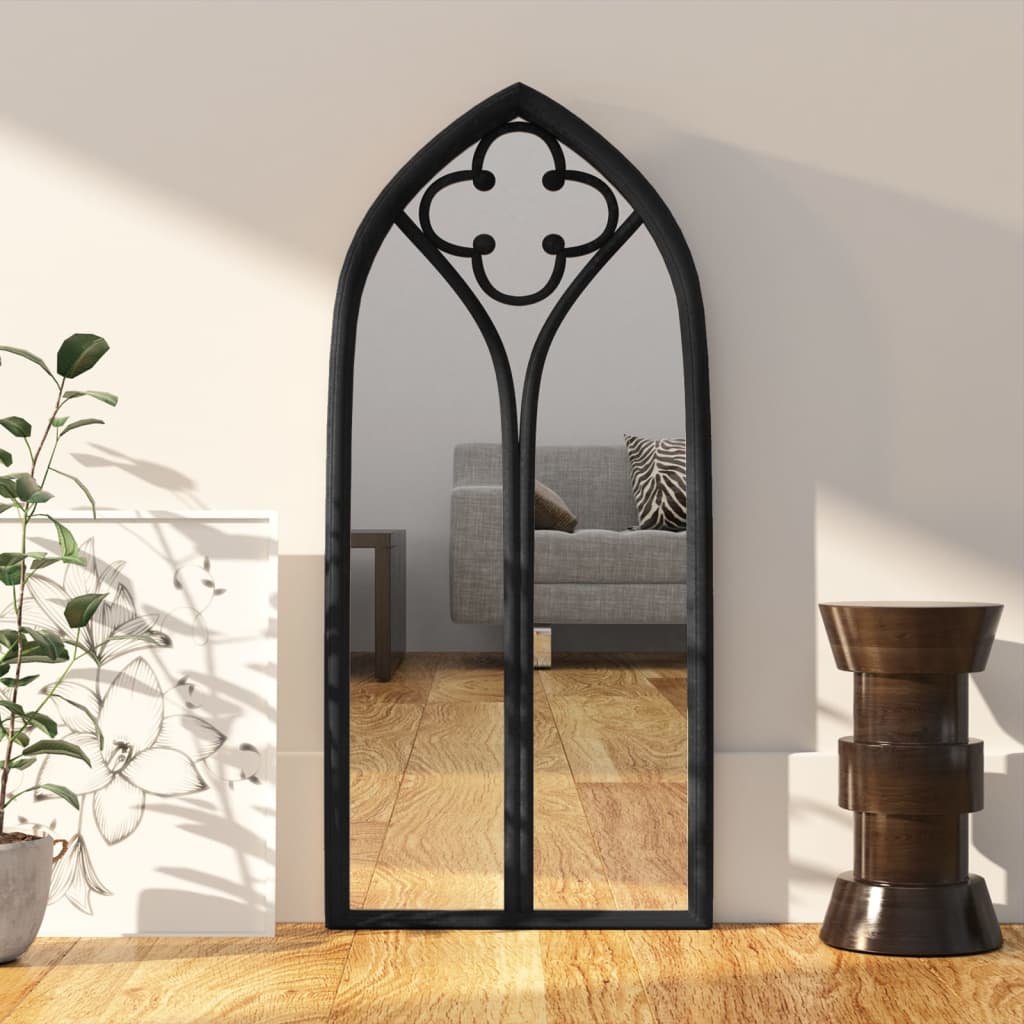 Miroir vidaxl 100x45 cm de fer noir