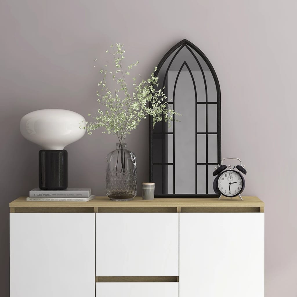 VidaXL miroir 70x30 cm fer noir