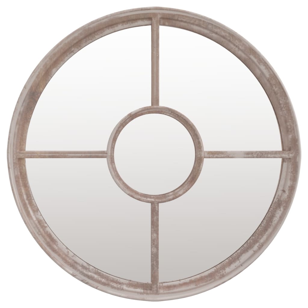 Vidaxx miroir rond 40x4 cm fer couleur sable