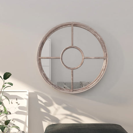 Vidaxx miroir rond 40x4 cm fer couleur sable