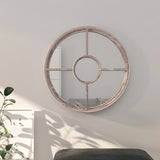 Miroir Vidaxl autour de 60 x 4 cm de sable de fer -colore