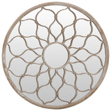 Vidaxx miroir rond 60x3 cm fer couleur sable