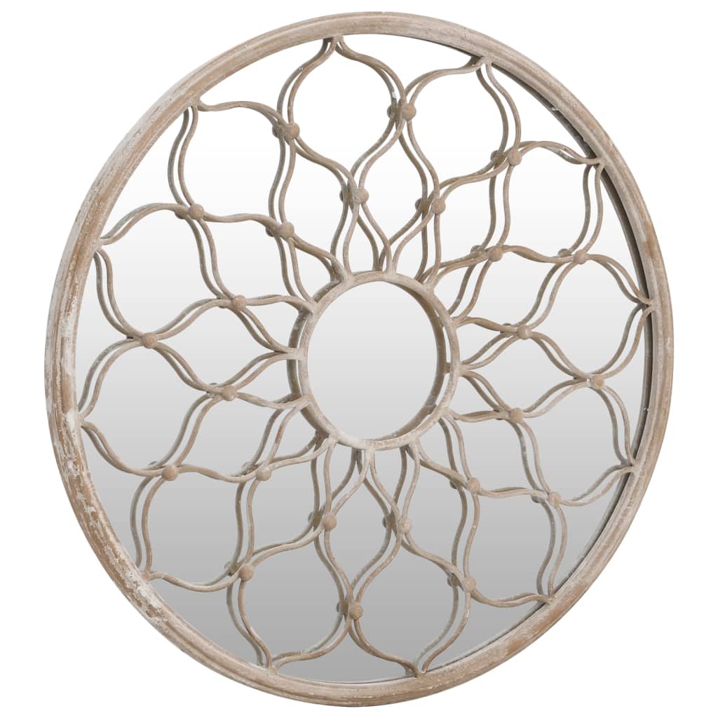Vidaxx miroir rond 60x3 cm fer couleur sable