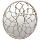 Vidaxx miroir rond 60x3 cm fer couleur sable