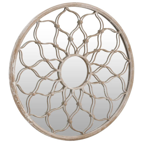 Vidaxx miroir rond 60x3 cm fer couleur sable