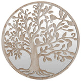 Miroir Vidaxl autour de 60 x 2,5 cm de sable de fer -colore
