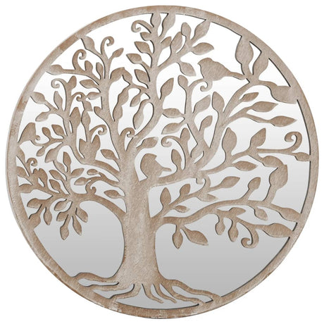 Miroir Vidaxl autour de 60 x 2,5 cm de sable de fer -colore