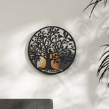 Miroir vidaxl autour de 60 x 2,5 cm de fer noir