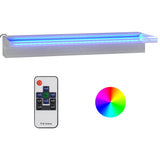 Wodospad Vidaxl z przewróconymi z diodami LED RGB 60 cm stali nierdzewnej