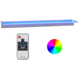 Vidaxl Waterfall Crossing avec LED RGB 108 cm en acier inoxydable