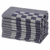 Vidaxl Cuisine Cloths 10 ST 50x70 cm Coton bleu et blanc