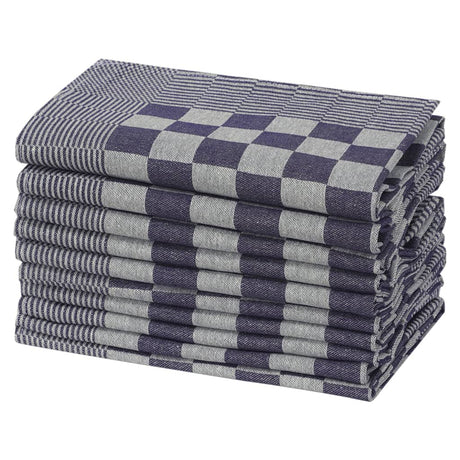 Vidaxl Cuisine Cloths 20 ST 50x70 cm Coton bleu et blanc