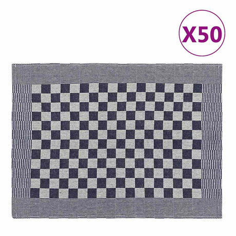 Vidaxl Cuisine Cloths 50 St 50x70 cm Coton bleu et blanc