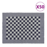 Vidaxl Cuisine Cloths 50 St 50x70 cm Coton bleu et blanc