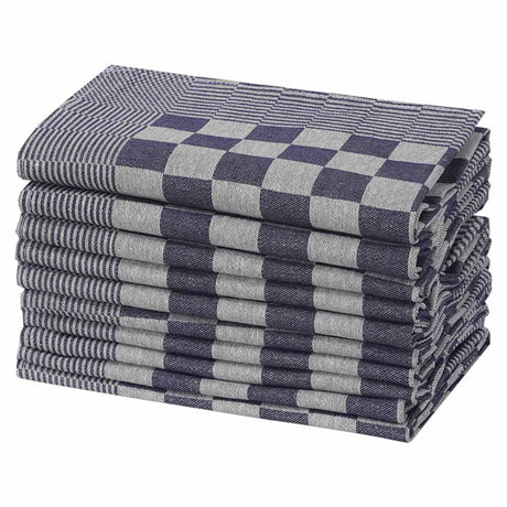 Vidaxl Cuisine Cloths 50 St 50x70 cm Coton bleu et blanc