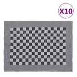 Vidaxl Cuisine Cloths 10 ST 50x70 cm Coton noir et blanc